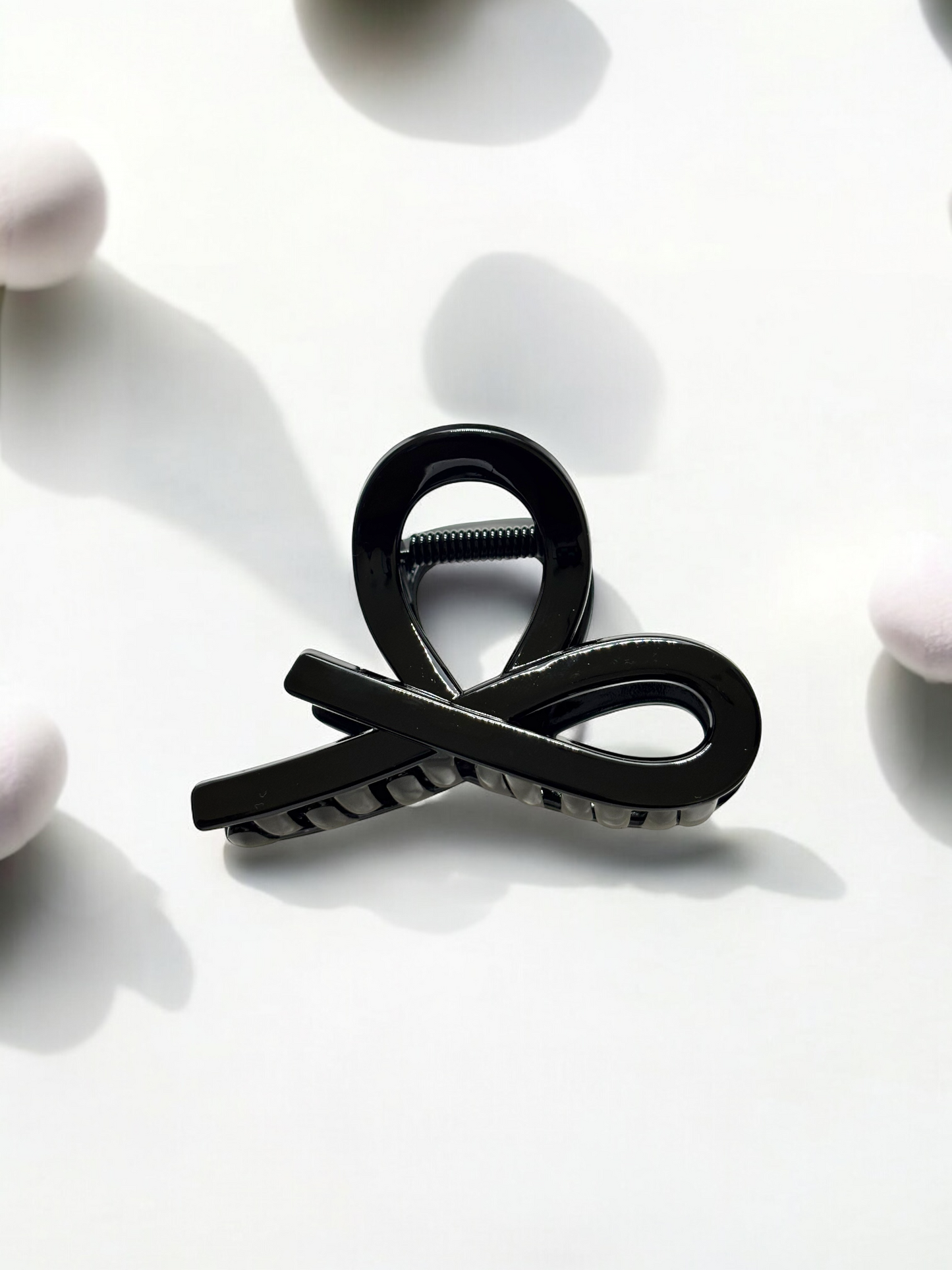 Black Elephant Bow Korean Hair Claw Clips