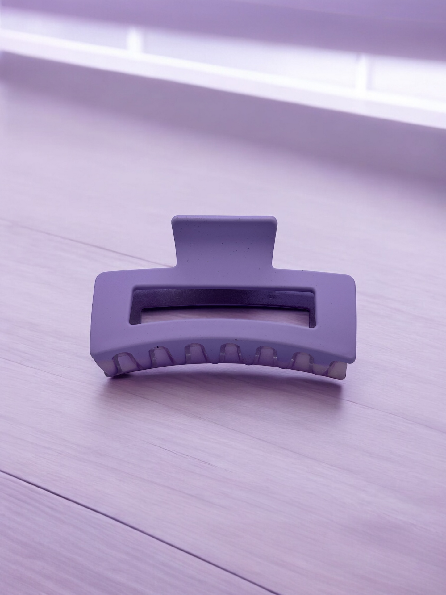 Matt Violet Rectangle Hair Claw Clips Non slippable Big Size