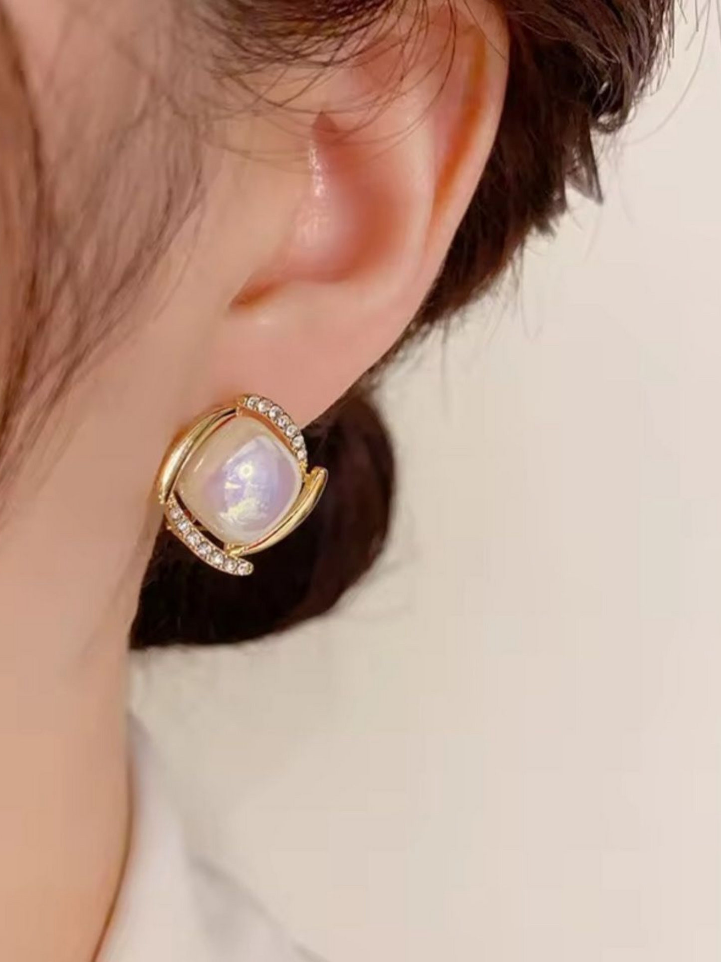 Opal Swirls Korean Earrings