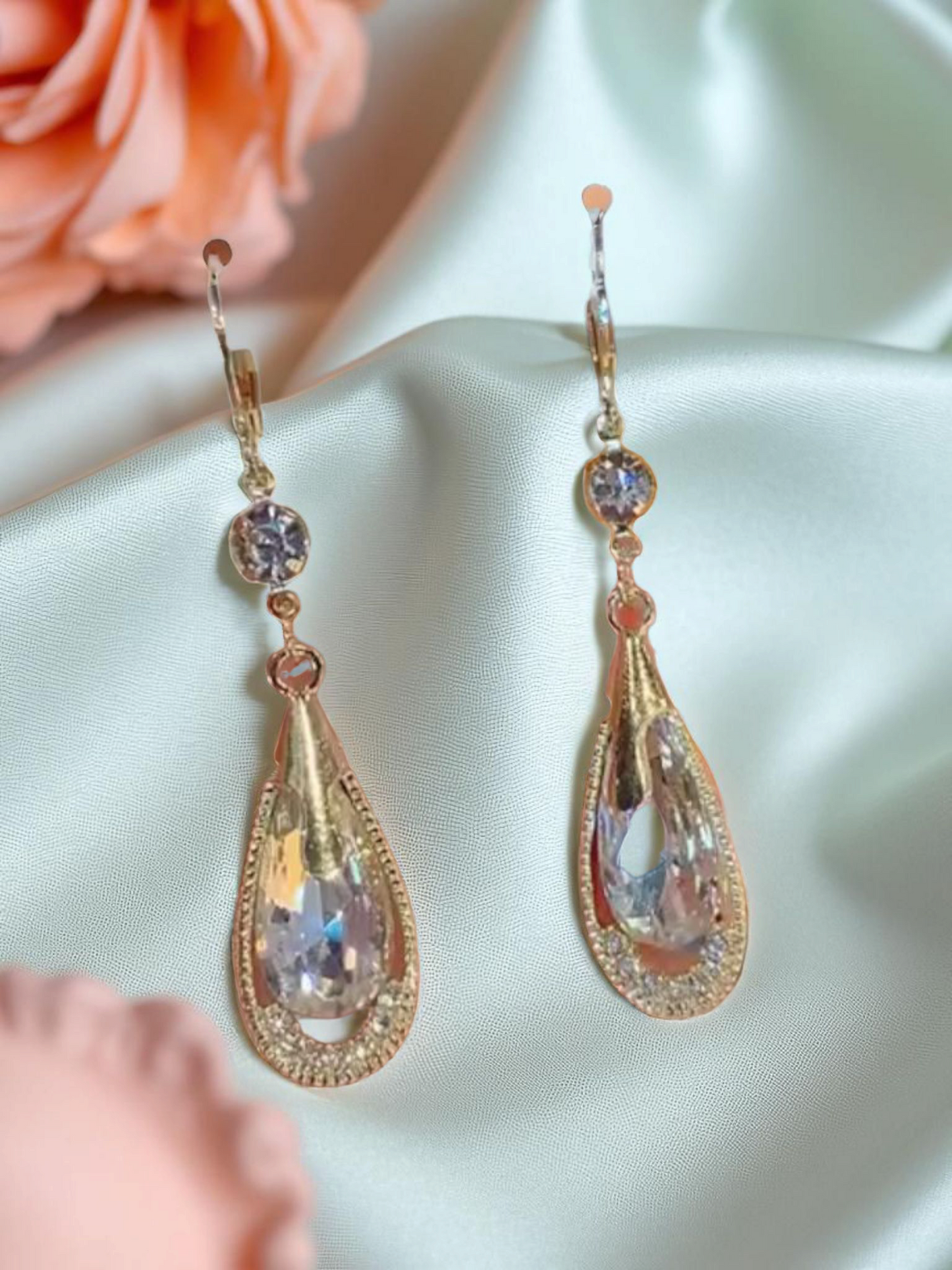 Timeless Tears Of Gaia - Korean Clear Crystal Teardrops