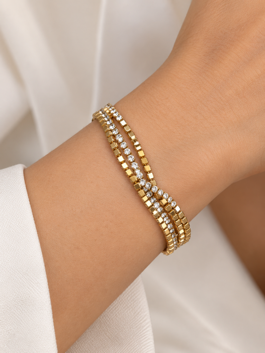 Triple-Strand Tennis Bracelet