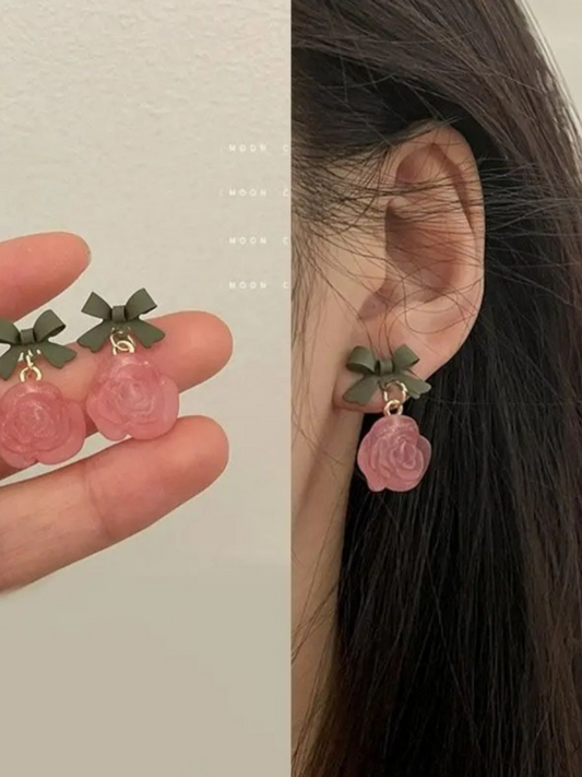 Rosette Vows Korean Earrings