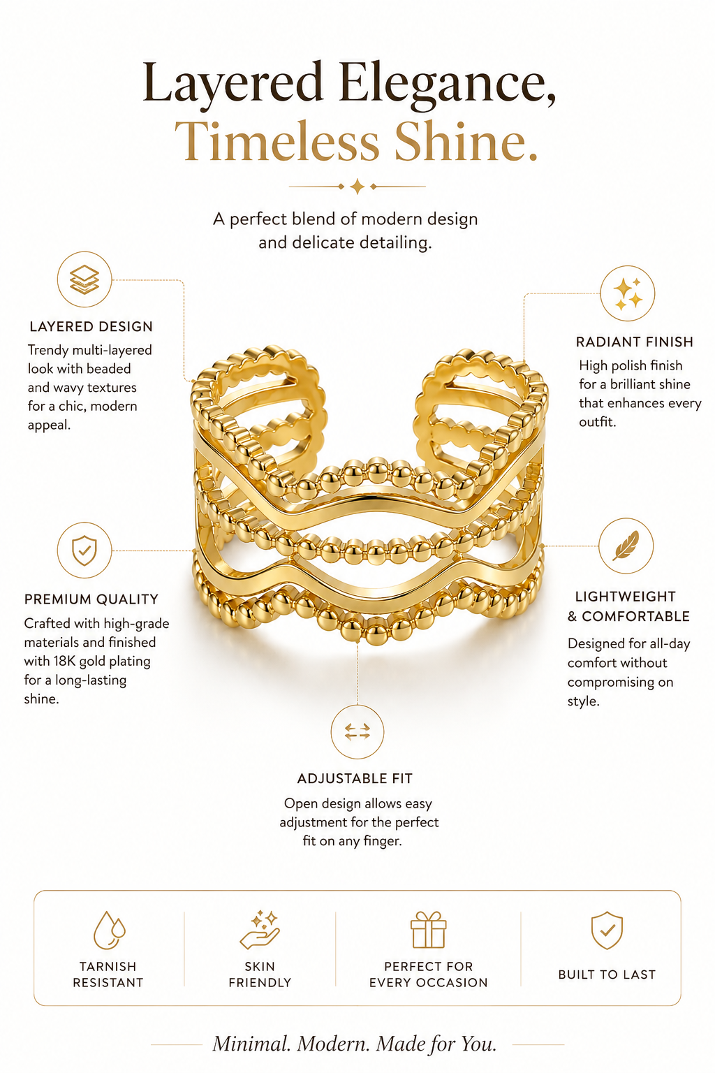 Grace Wave Ring