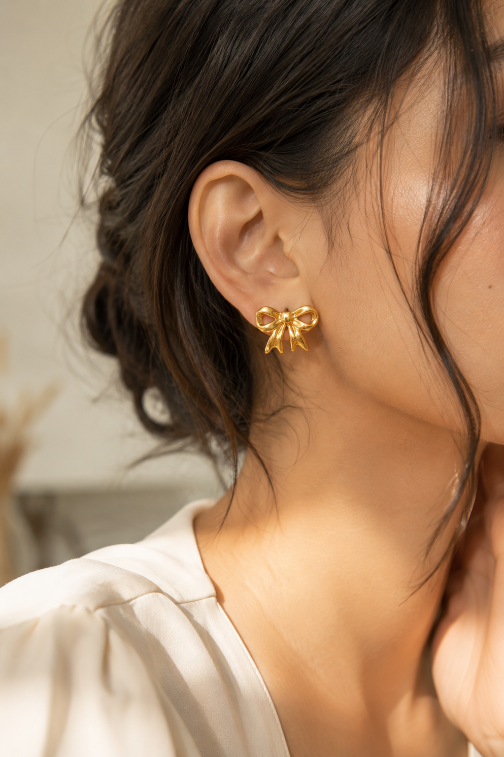 The Tied-Up Gold Drop Studs