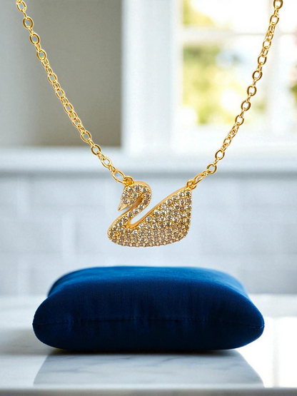 The Most Trendy Golden Swan Necklace