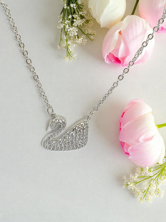 The Most Trendy Silver Swan Necklace