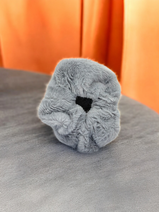 Grey Fluffy Soft Fur Hair Band