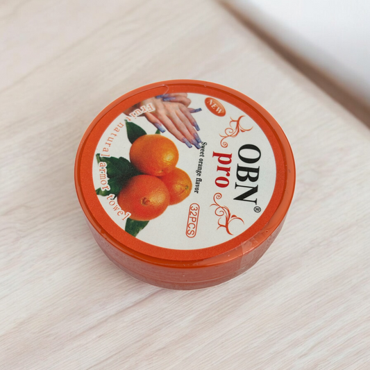 Orange Fruit Natural Nail Polish Remover Cotton Towel Wipes