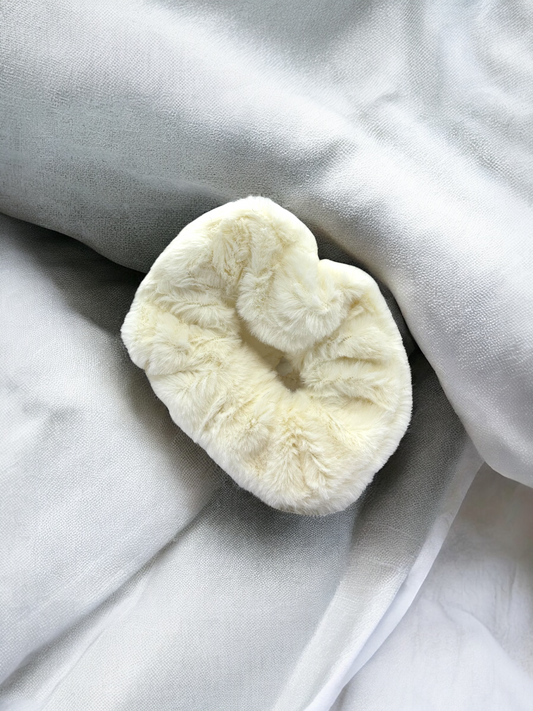 White Fluffy Soft Fur Hair Band