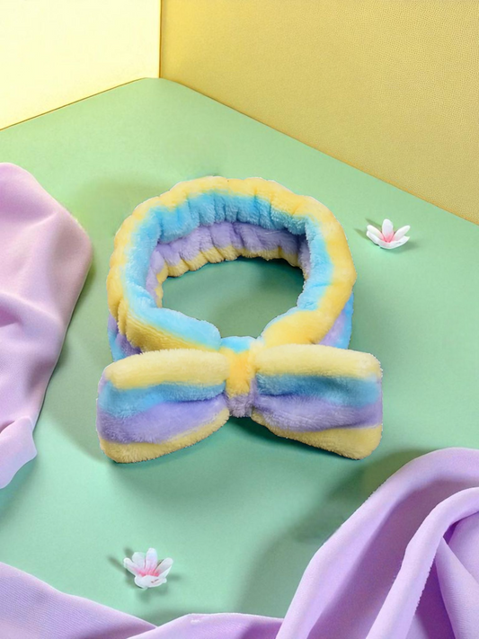 Multi coloured Soft Bow Fur Hair Band
