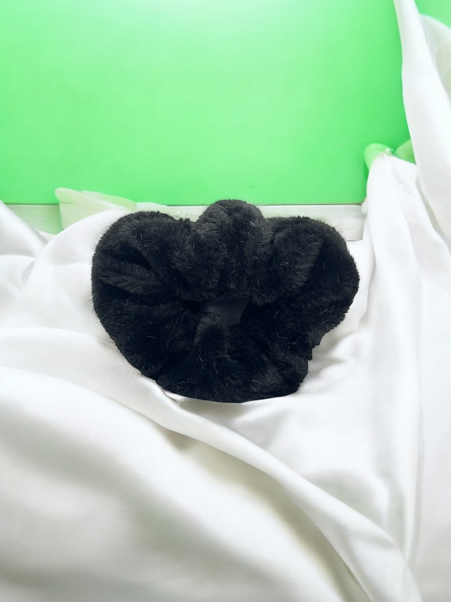 Black Fluffy Soft Fur Hair Band