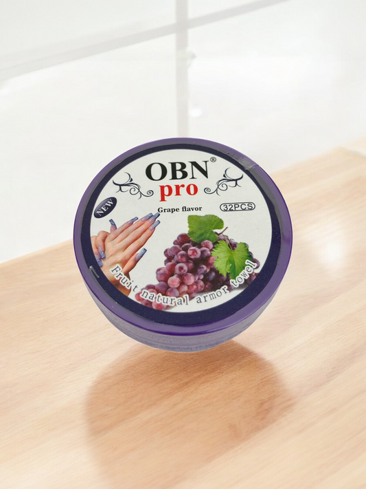 Grape Fruit Natural Nail Polish Remover Cotton Towel Wipes