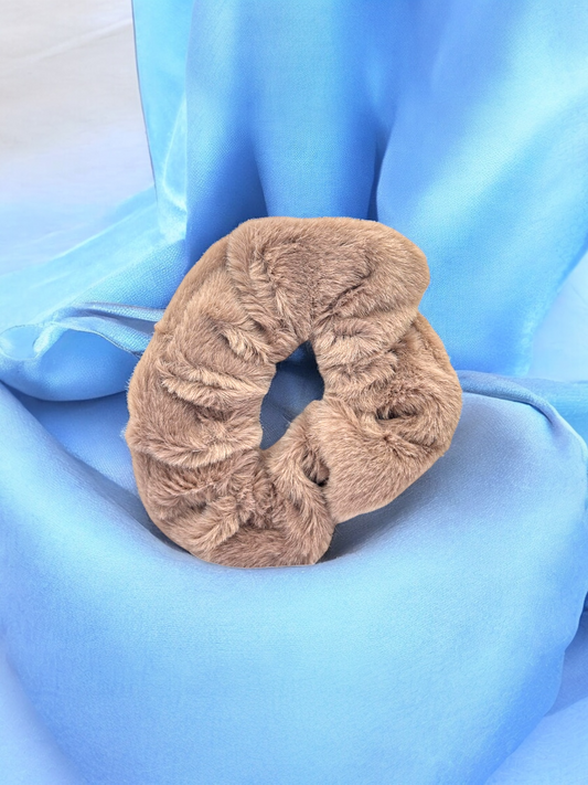 Lite Brown Fluffy Soft Fur Hair Band