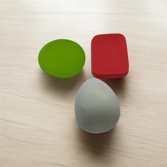 Multicolour Super-soft Makeup Sponge Powder Puffs Set Of 3