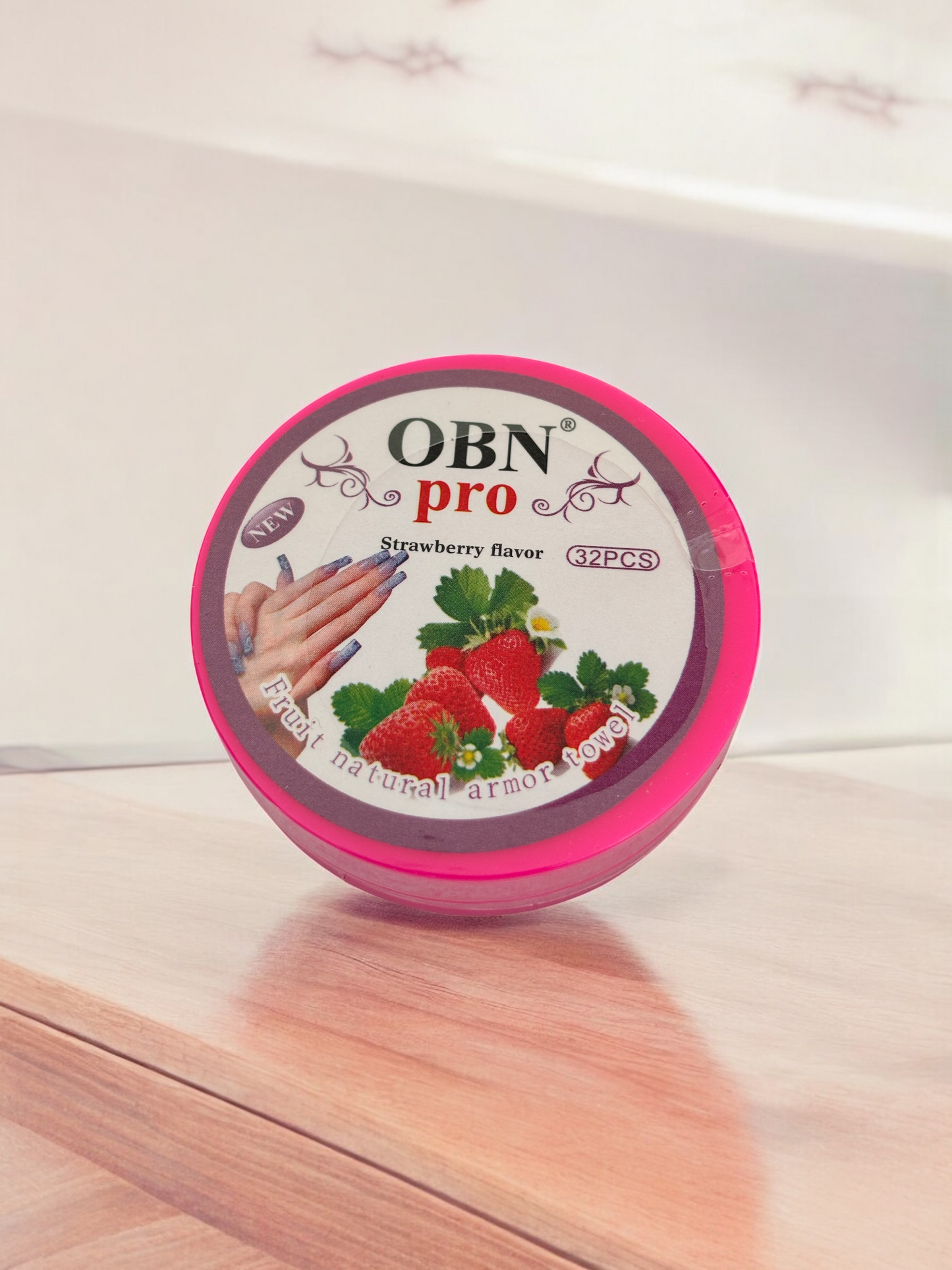Strawberry Fruit Natural Nail Polish Remover Cotton Towel Wipes