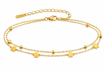 Flower Charms Anti Tarnish Chain Bracelet