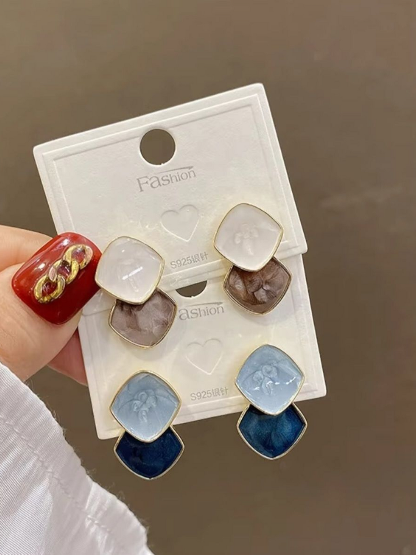 Monday  Blues Korean Statement Earrings