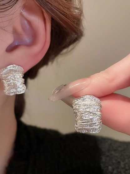 Silver Cripples Korean Earrings