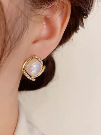 Opal Swirls Korean Earrings