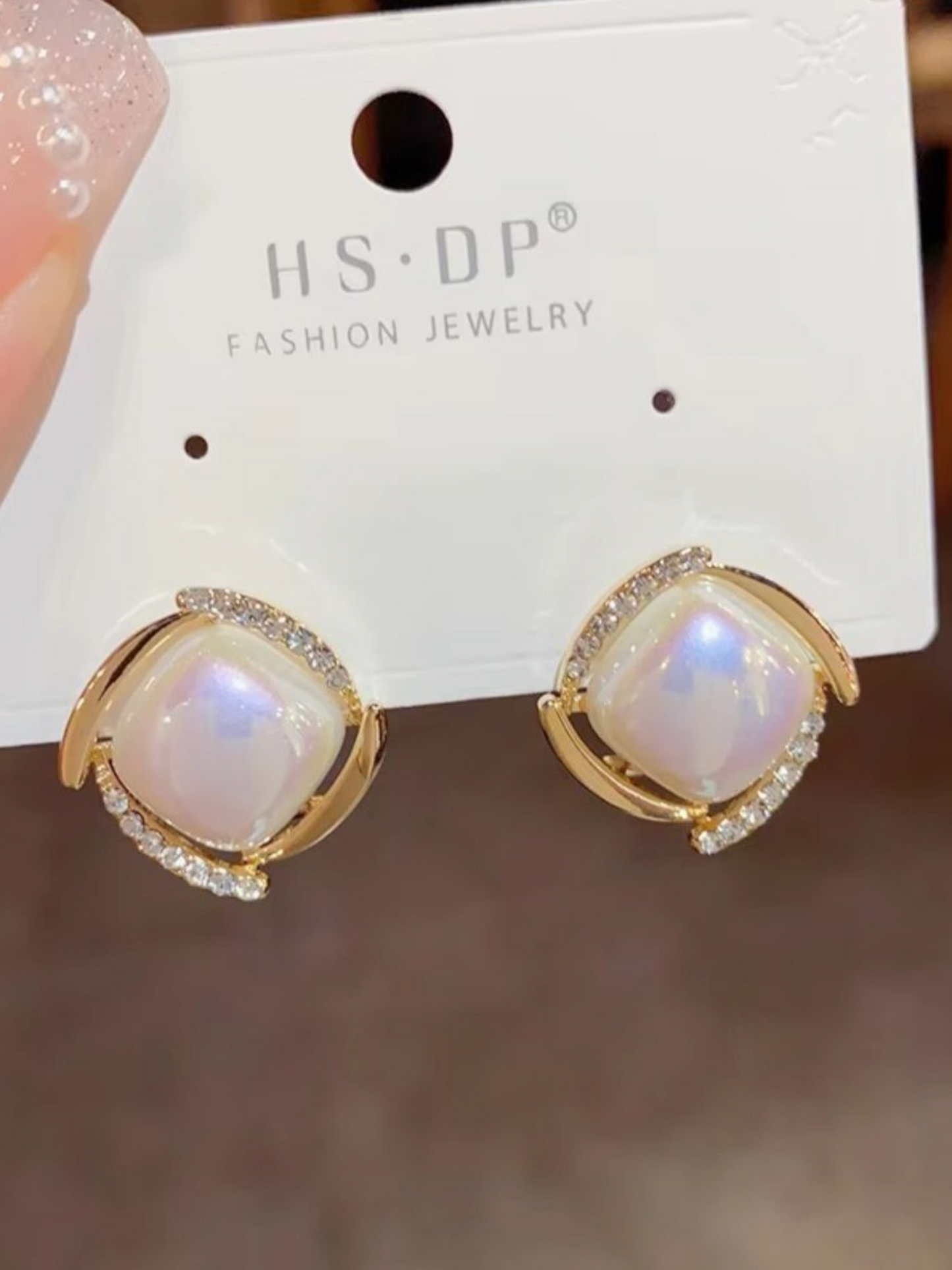 Opal Swirls Korean Earrings