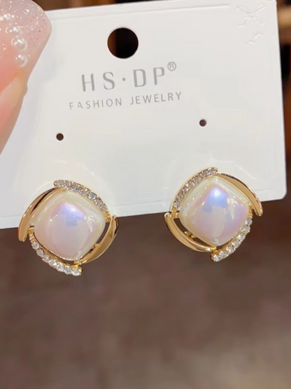 Opal Swirls Korean Earrings