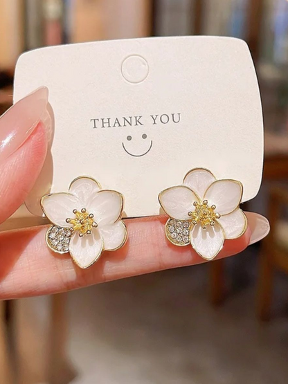 Absolute Paradise Petal Flower Korean Earring Studs