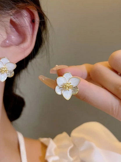 Absolute Paradise Petal Flower Korean Earring Studs