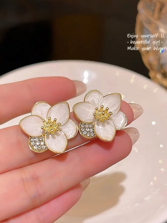 Absolute Paradise Petal Flower Korean Earring Studs