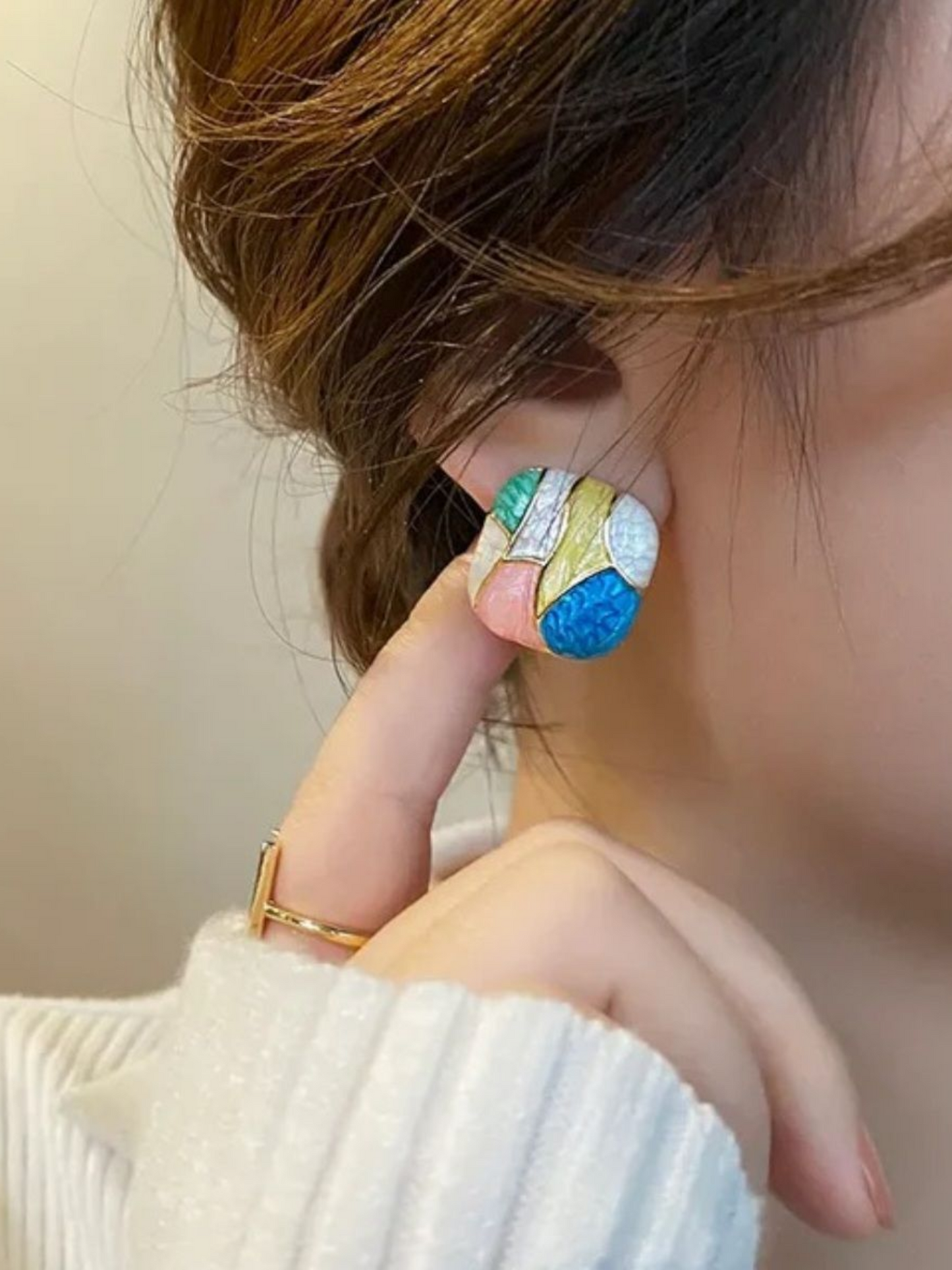 Colour Pallete Korean Stud Earrings