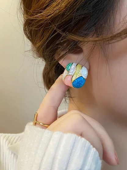 Colour Pallete Korean Stud Earrings