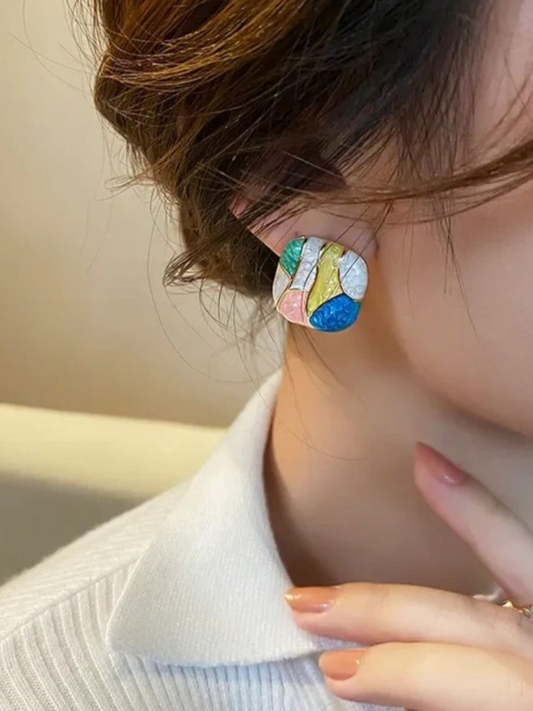 Colour Pallete Korean Stud Earrings