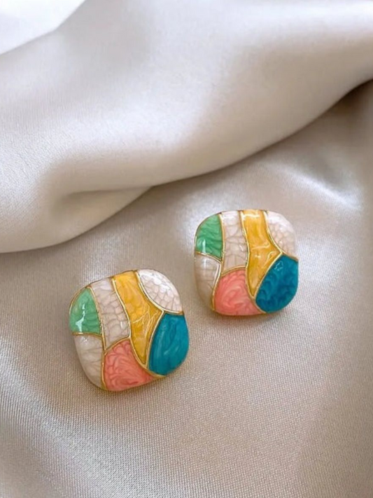 Colour Pallete Korean Stud Earrings