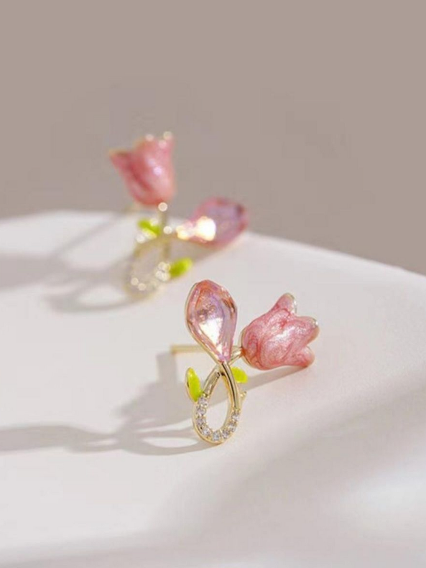 Roses And Buds Minimalistic Korean Earrings