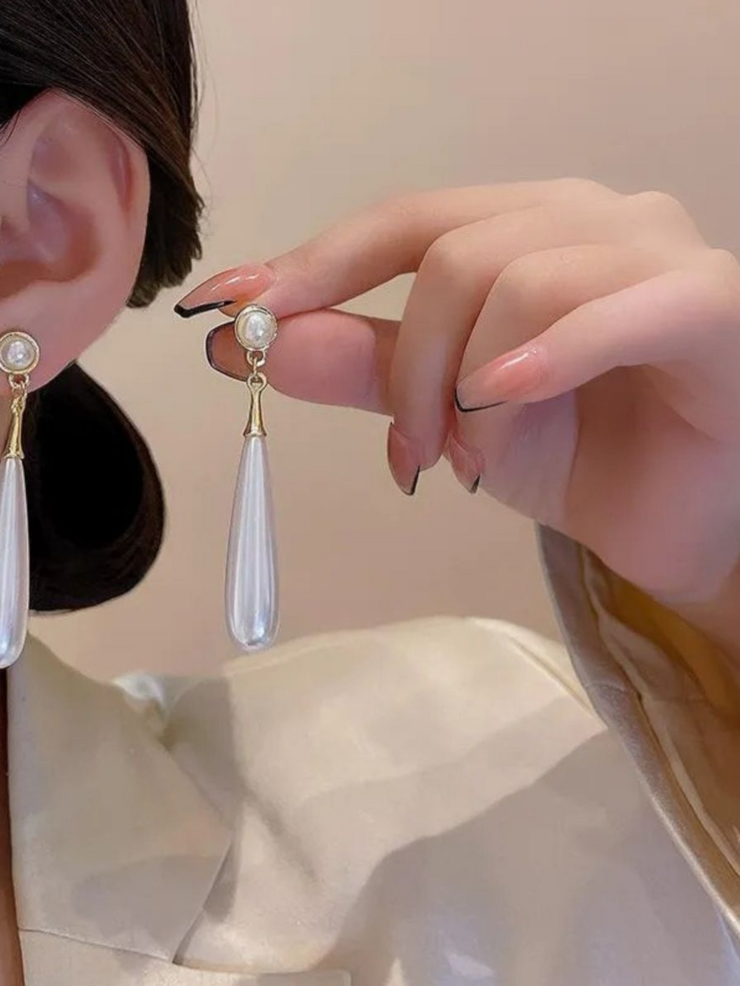 Classic Opal Tassel Korean Earrings