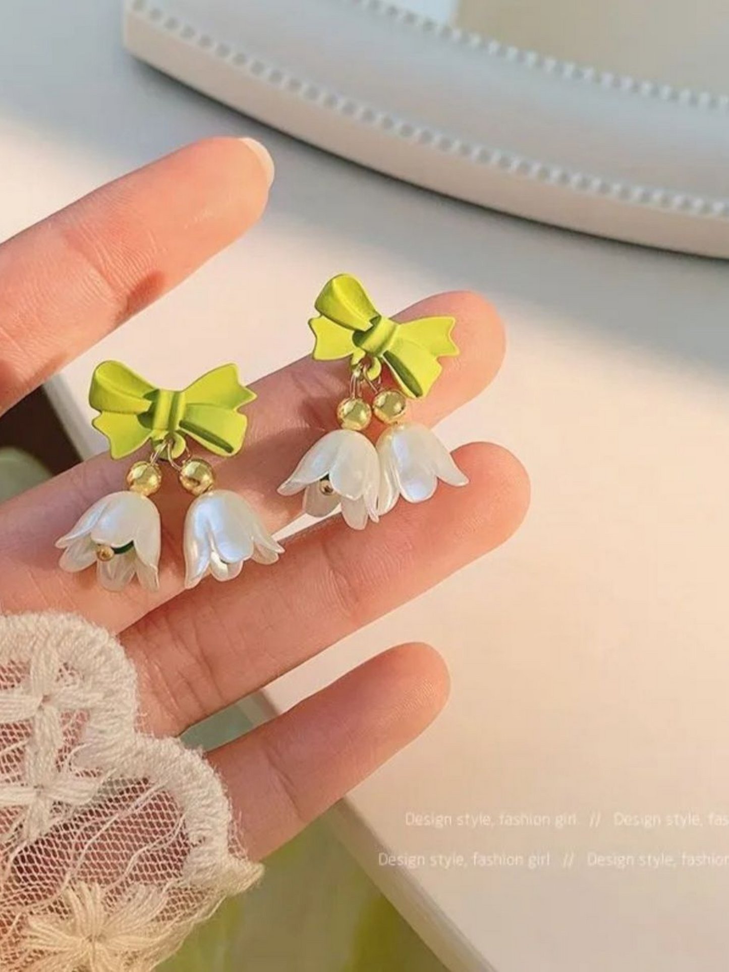Lilly Bows Korean Earrings