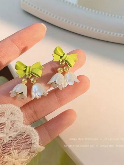 Lilly Bows Korean Earrings