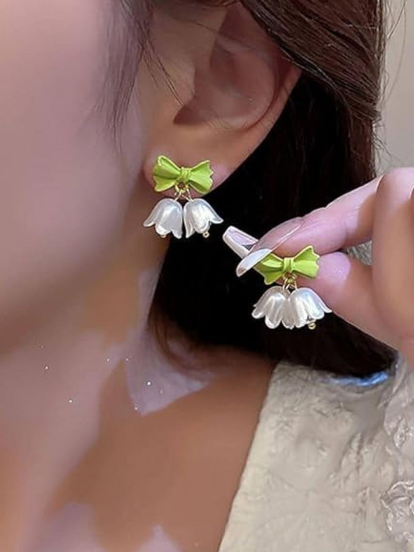 Lilly Bows Korean Earrings