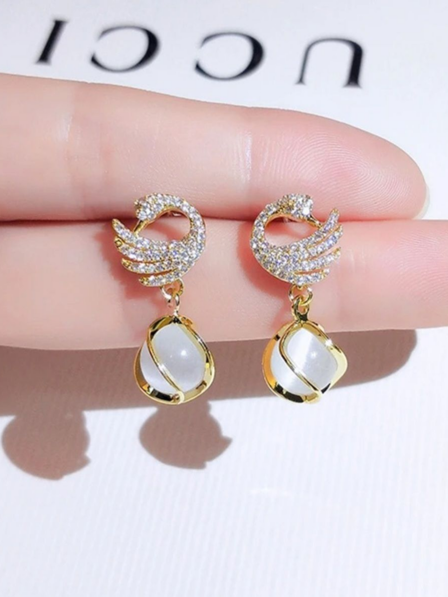 Swancy Fancy Pearl Drop Korean Earrings