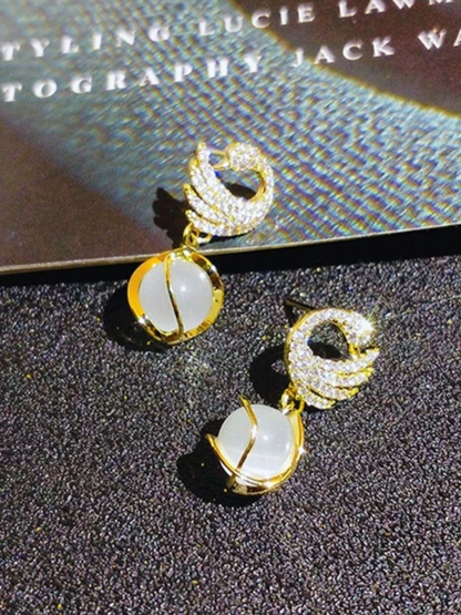 Swancy Fancy Pearl Drop Korean Earrings