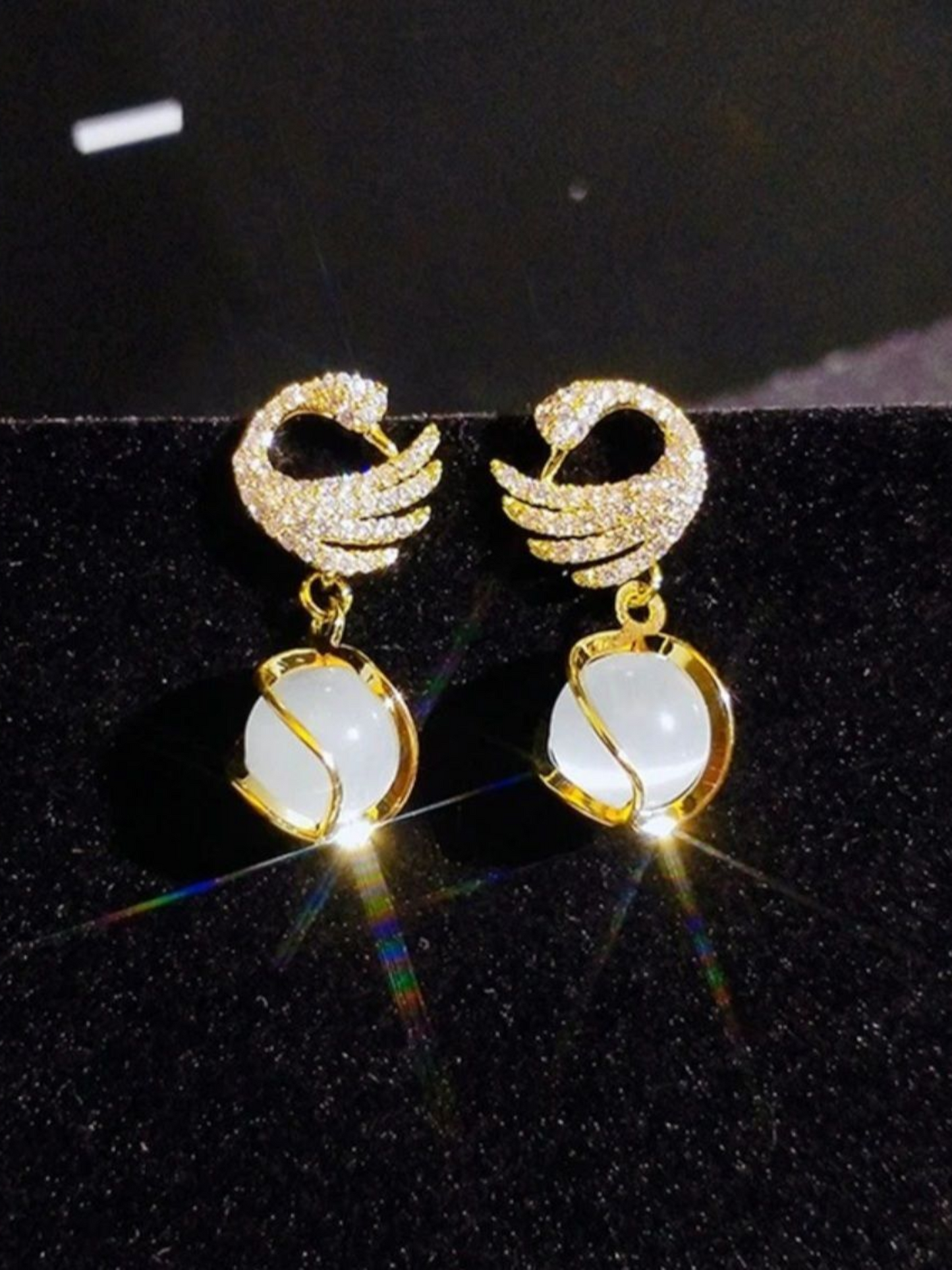 Swancy Fancy Pearl Drop Korean Earrings