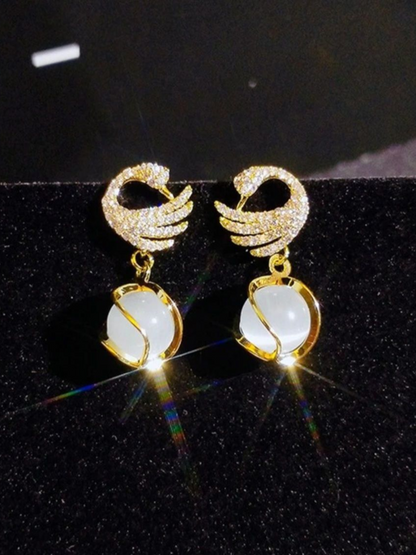 Swancy Fancy Pearl Drop Korean Earrings