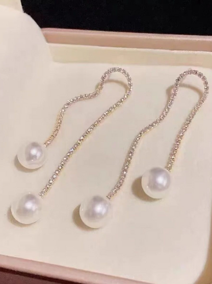 Pearl Tassels Korean Dangles