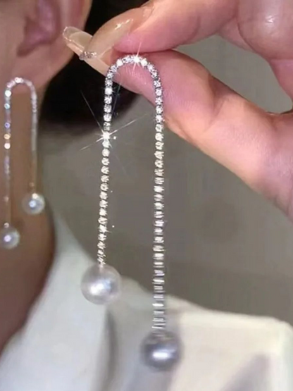 Pearl Tassels Korean Dangles