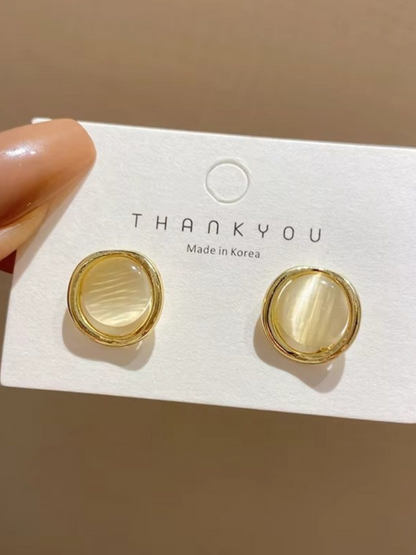 Cute And Simple Korean Statement Studs