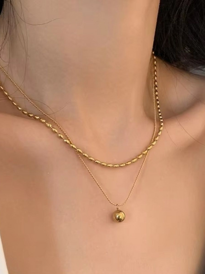 Double Layered Anti Tarnished Beautiful Statement Necklace