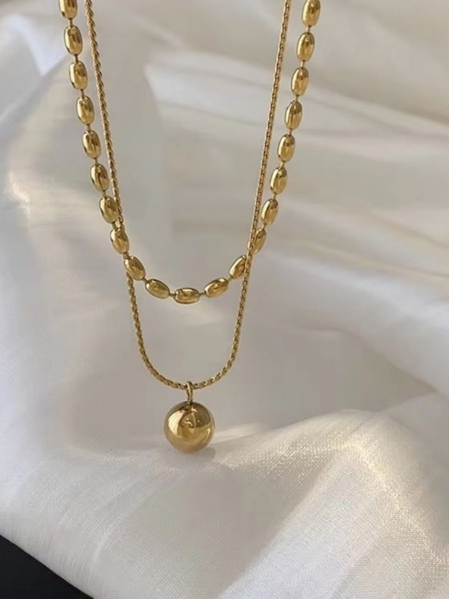 Double Layered Anti Tarnished Beautiful Statement Necklace
