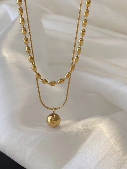 Double Layered Anti Tarnished Beautiful Statement Necklace