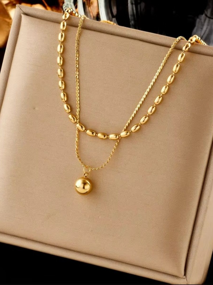 Double Layered Anti Tarnished Beautiful Statement Necklace