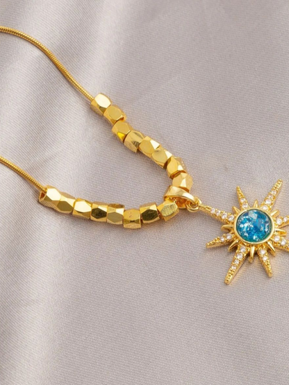 Sun Star Pendant High Quality Anti Tarnished Beautiful Necklace