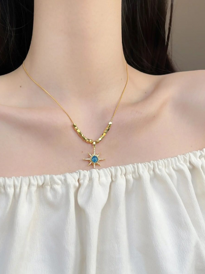 Sun Star Pendant High Quality Anti Tarnished Beautiful Necklace